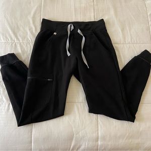 FIGS Zamora Jogger Scrub Pants in Black Size XS
